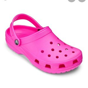 Pink crocs